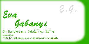eva gabanyi business card